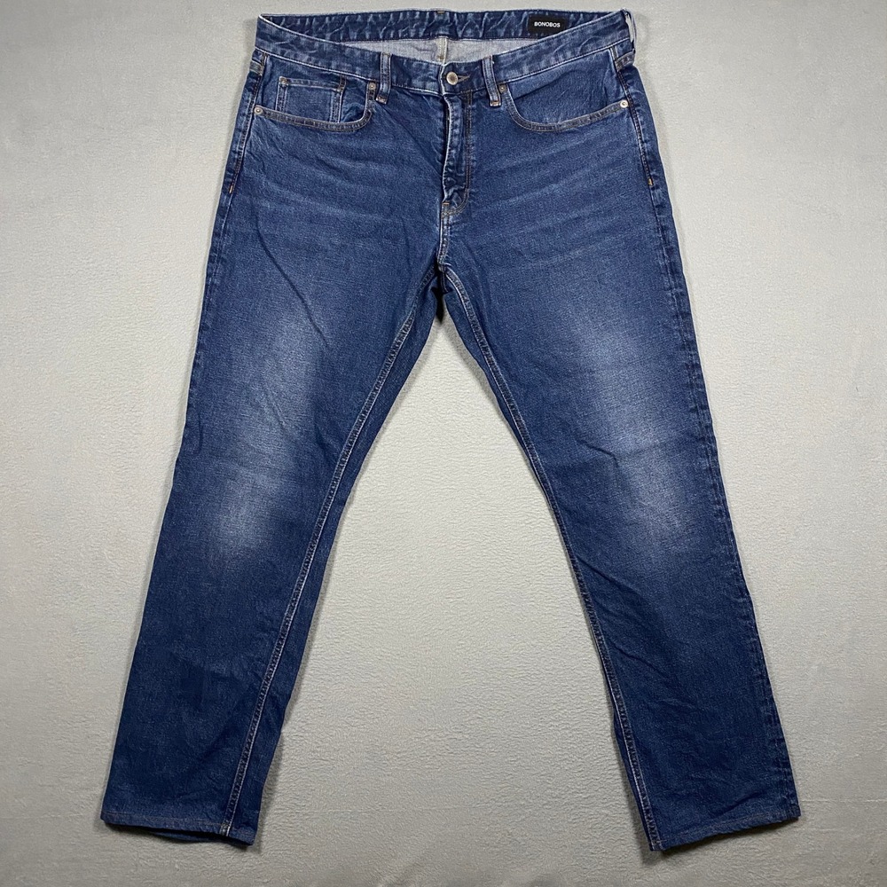 Bonobos Jeans Mens 36x32 Blue Premium Stretch Organic Cotton Denim‎ 24485-BNF63